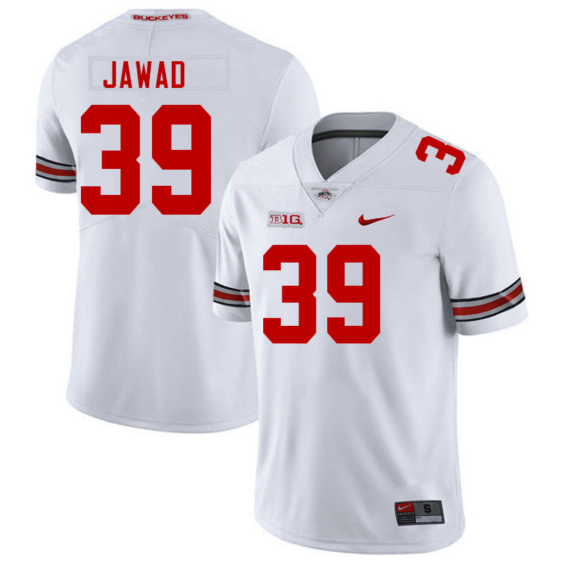 Men #39 Hadi Jawad Ohio State Buckeyes College Football Jerseys Stitched-White